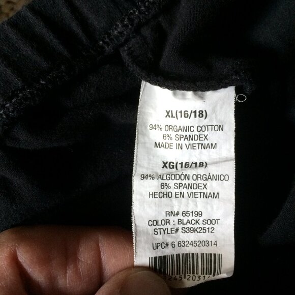 94% organic Black Leggings XL(16/18) seed supply co. brand - Picture 6 of 10